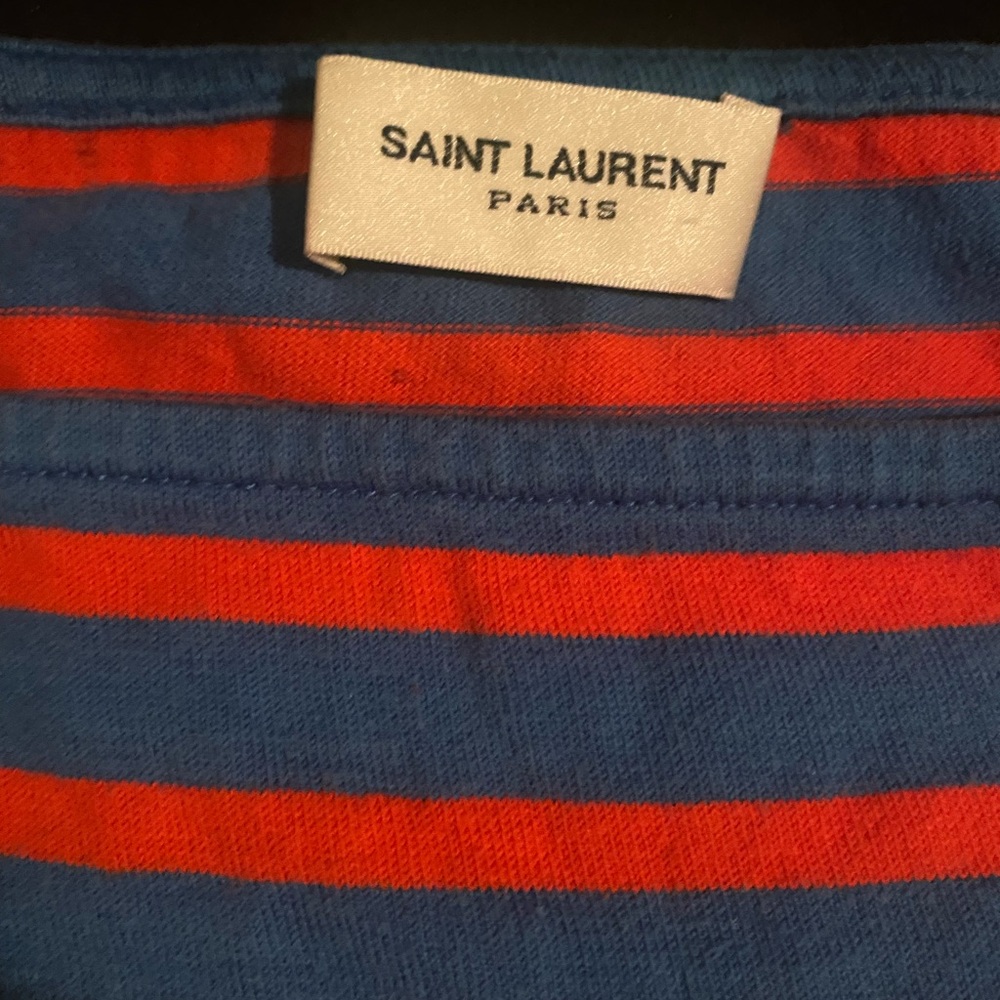 YSL Men’s Vest Top - Muscle Shirt - BLUE/RED Stripes